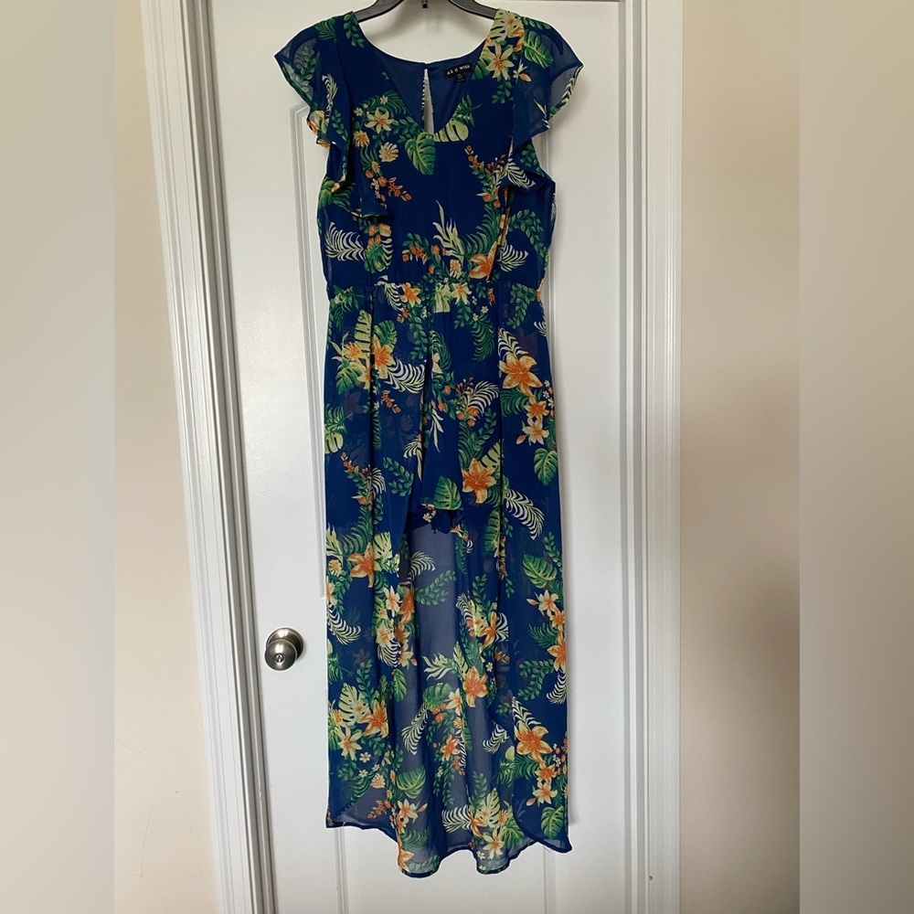 🏝️Tropical split dress with shorts